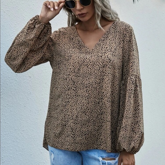 Boho Print Long Sleeve Top Blouse shirt - Picture 8 of 9